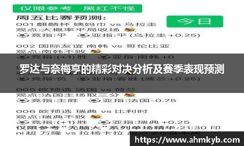 罗达与奈梅亨的精彩对决分析及赛季表现预测
