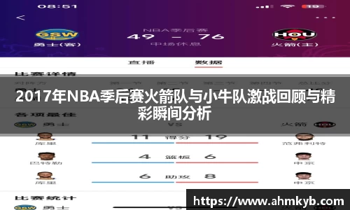 2017年NBA季后赛火箭队与小牛队激战回顾与精彩瞬间分析